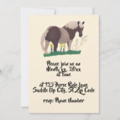 Reiten Geburtstagsparty Einladungen (Rückseite)