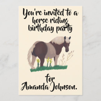 Reiten Geburtstagsparty Einladungen