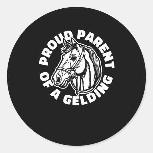 Reiten Gelding - Reiten Runder Aufkleber (Vorderseite)