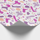 Reiten - Gemustert Geschenkpapier (Ecke)