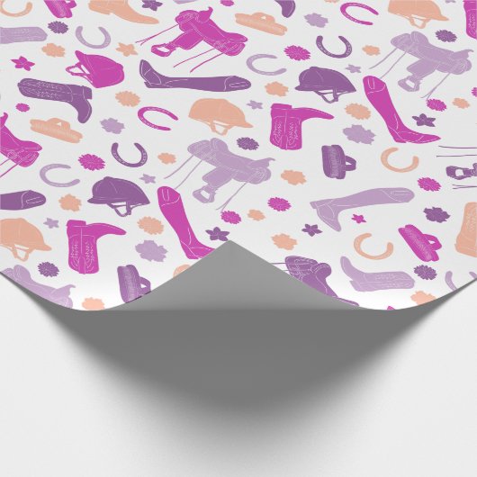 Reiten - Gemustert Geschenkpapier (Ecke)