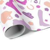 Reiten - Gemustert Geschenkpapier (Rolleneckpunkt)