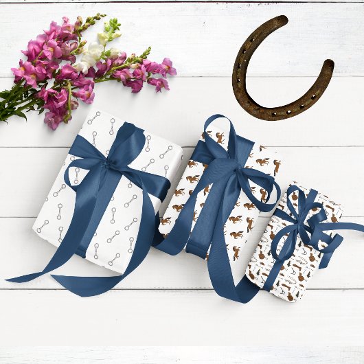 Reiten Geschenkpapier Set