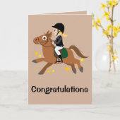 Reiten Girl-Performance Glückwunsch Karte (Gelbe Blume)