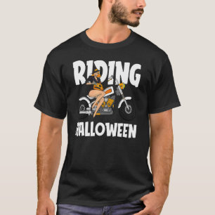 Reiten Halloween Kostüm Cool Motorrad Hexenpum T-Shirt