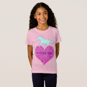 Reiten Herz mit Wildem Pony T-Shirt (Vorne ganz)