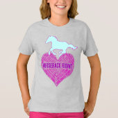 Reiten Herz mit Wildem Pony T-Shirt (Vorderseite)