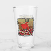 Reiten Hood Picken Rote Blume Wolf auf Hügel Glas (Vorderseite)