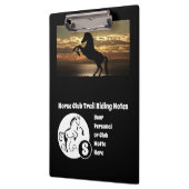 Reiten im Pferdeklub Monogram Foto Klemmbrett (Links)