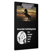 Reiten im Pferdeklub Monogram Foto Klemmbrett (Rechts)