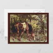 Reiten im Wald durch Courbet Gustave Postkarte (Vorne/Hinten)