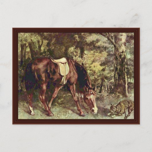 Reiten im Wald durch Courbet Gustave Postkarte (Vorderseite)