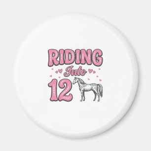 Reiten in 12 Pferdegeburtstags-Vektor-Design_1 Magnet