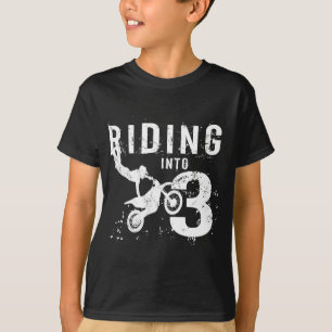Reiten in 3 Jahre alt 3. Geburtstag Boy Dirt Bike T-Shirt