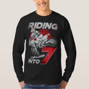 Reiten in 7 Dirt Bike 7 Jahre alt 7. Geburtstag P T-Shirt