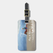 Reiten in das Wüsten-Monogramm Gepäckanhänger (Vorderseite vertikal)