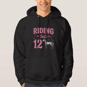 Reiten in den 12 Pferde-Geburtstags-Vektor-Design_ Hoodie