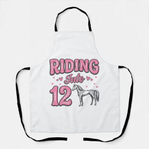 Reiten in den 12 Pferde-Geburtstags-Vektor-Design_ Schürze