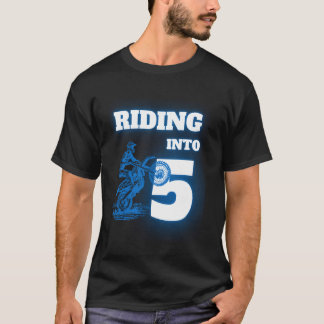 Reiten in den 5-jährigen 5. Dirt-Bike-Geburtstag T T-Shirt