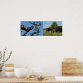 Reiten in der Stadt, Landpferde Poster (Küche)