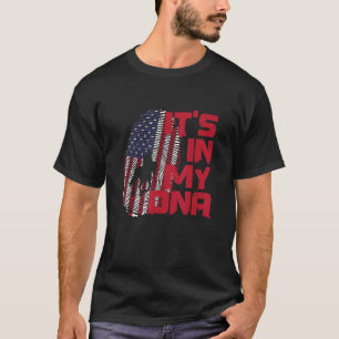 Reiten in DNA Fingerabdruck Amerikanischer Patriot T-Shirt