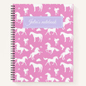 Reiten Individuelle Name Reittier Geschenk Rosa Notizblock (Vorderseite)