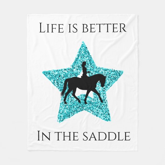 Reiten ist besser im Sattel Fleecedecke (Vorderseite)