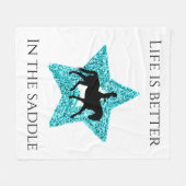 Reiten ist besser im Sattel Fleecedecke (Vorderseite (Horizontal))