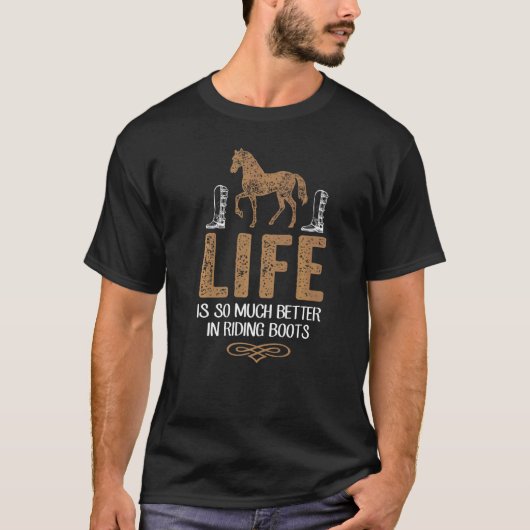 Reiten ist so viel besser im Bo-Rennen T-Shirt (Vorderseite)