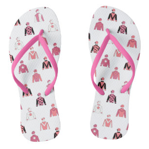 Reiten Jockey Pink White Badesandalen