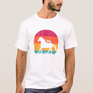 Reiten Katze Reitet Pferde Lustige Katzen Pferd  T-Shirt