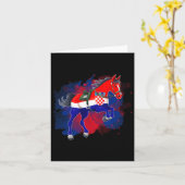 Reiten Kroatien Flagge Karte (Gelbe Blume)