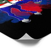Reiten Kroatien Flagge Poster (Ecke)