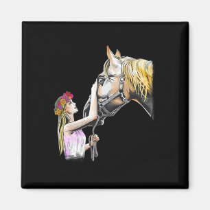Reiten Lover Cowgirl Rodeo Reitsport Reitausflug R Magnet