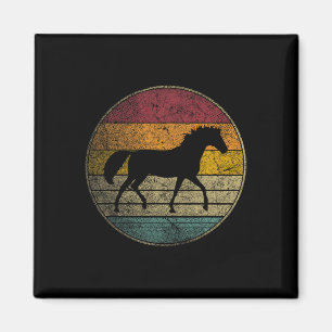 Reiten Lover Reiten Girl Horseback Vintag Retro 70 Magnet