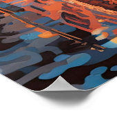 Reiten mit dem Fahrrad in der Stadt Poster (Ecke)