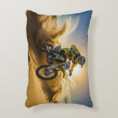 Reiten mit dem Motocross in den Dünen Dekokissen (Vorderseite(Vertikal))