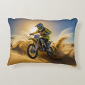 Reiten mit dem Motocross in den Dünen Dekokissen (Rückseite)