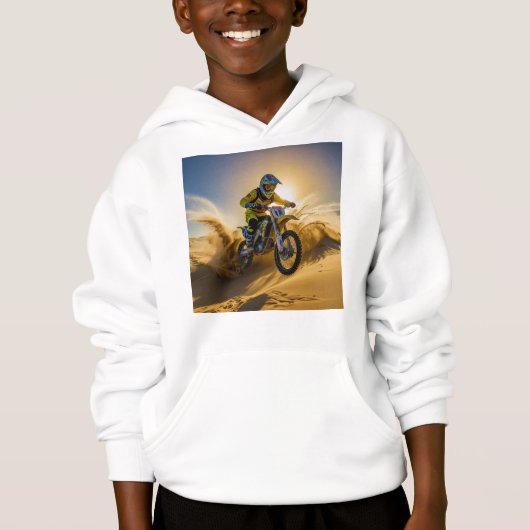 Reiten mit dem Motocross in den Dünen Hoodie (Vorderseite)