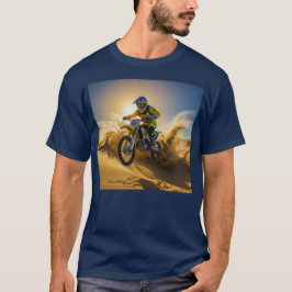 Reiten mit dem Motocross in den Dünen T-Shirt