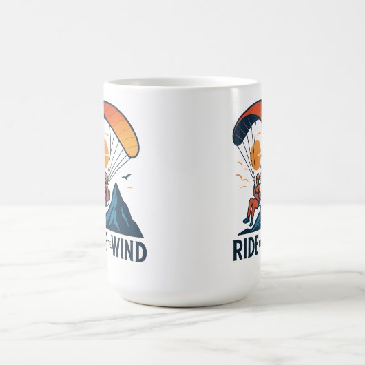 Reiten mit dem Windparamotor Kaffeetasse (Mittel)