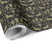 Reiten mit Gold Geschenkpapier (Rolleneckpunkt)