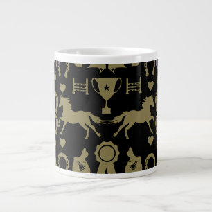 Reiten mit Gold Jumbo-Tasse