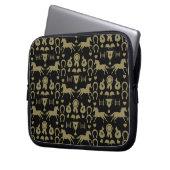 Reiten mit Gold Laptopschutzhülle (Vorderseite Links)