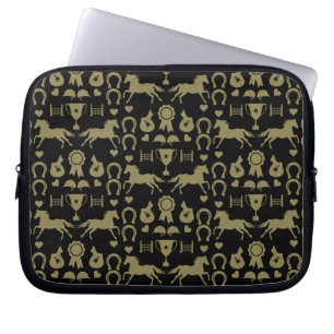 Reiten mit Gold Laptopschutzhülle