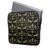 Reiten mit Gold Laptopschutzhülle (Vorderseite Links)