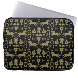 Reiten mit Gold Laptopschutzhülle