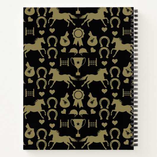 Reiten mit Gold Notizblock (Rückseite)