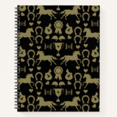 Reiten mit Gold Notizblock (Vorderseite)