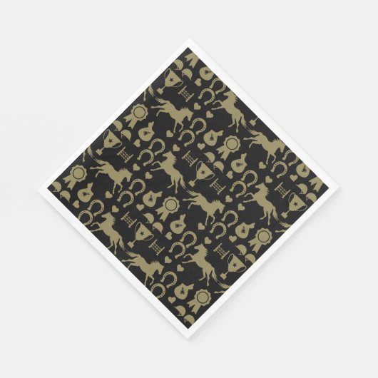 Reiten mit Gold Serviette (Ecke)